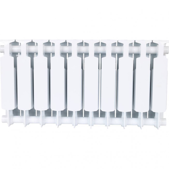 Биметаллический радиатор RIFAR MONOLIT 350, 10 секций, боковое подключение, белый