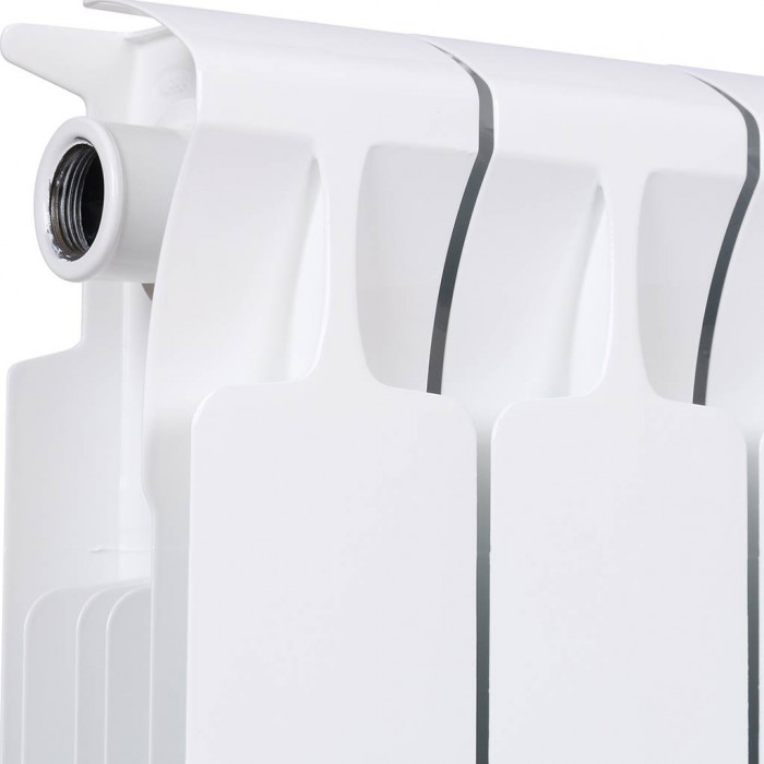 Биметаллический радиатор RIFAR MONOLIT 350, 10 секций, боковое подключение, белый