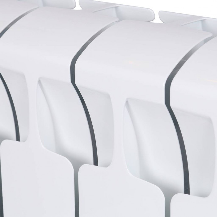 Биметаллический радиатор RIFAR MONOLIT 350, 10 секций, боковое подключение, белый