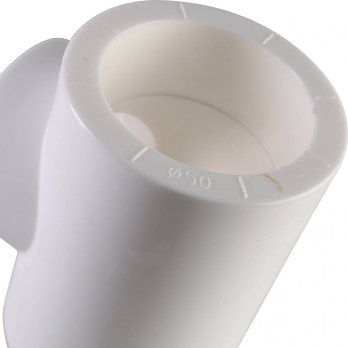 Политэк 50х40х50 Тройник переходной для полипропиленовых труб под сварку (цвет белый)