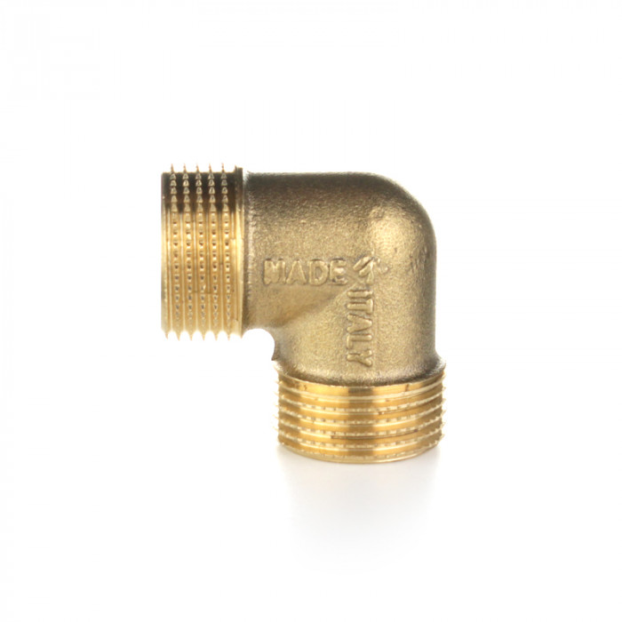 Угольник 90° равнопроходной, НН 1/2", латунь