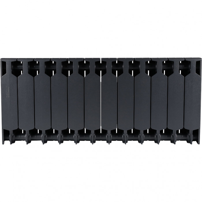 Биметаллический радиатор RIFAR SUPReMO 350, 12 секций, боковое подключение, черный