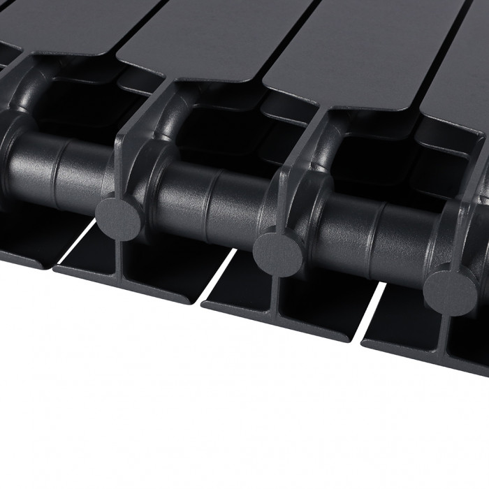 Биметаллический радиатор RIFAR SUPReMO 350, 12 секций, боковое подключение, черный