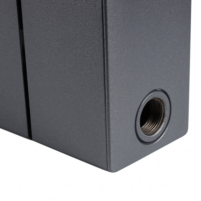 Биметаллический радиатор RIFAR SUPReMO 350, 12 секций, боковое подключение, черный