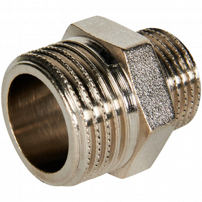 STOUT Ниппель НН переходной никелированный 1/2X3/8
