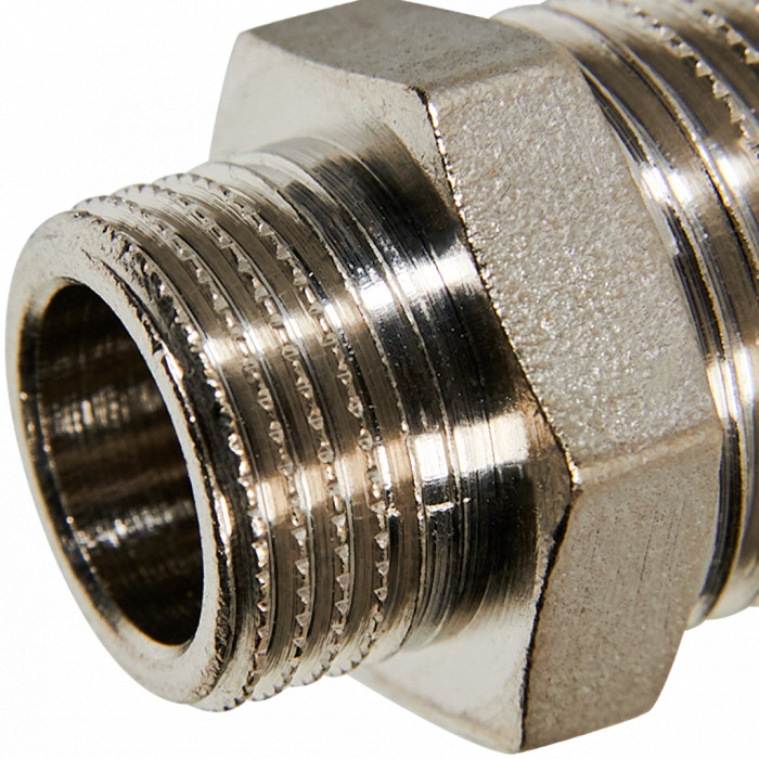 STOUT Ниппель НН переходной никелированный 1/2X3/8