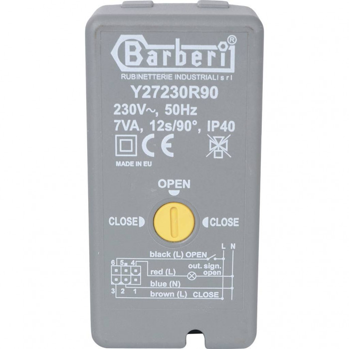 STOUT Сервопривод для 2-ходовых зональных клапанов, 230V, время движения 12 сек., 1м.