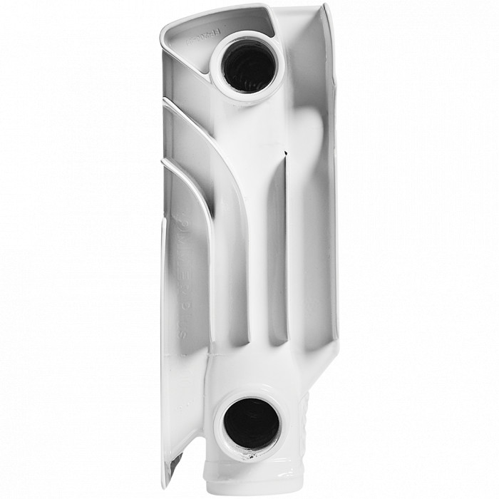 Алюминиевый радиатор ROMMER Plus 200, 6 секций, боковое подключение, белый