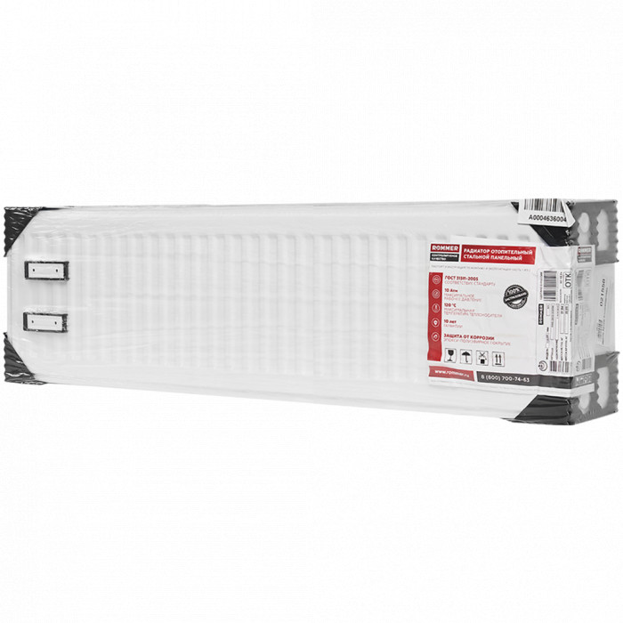 Стальной панельный радиатор ROMMER Compact 33/300/1100