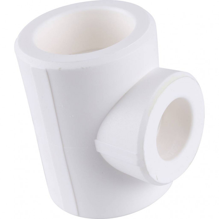 Тройник переходной Kalde 50x32x50 для полипропиленовых труб под сварку (цвет белый)
