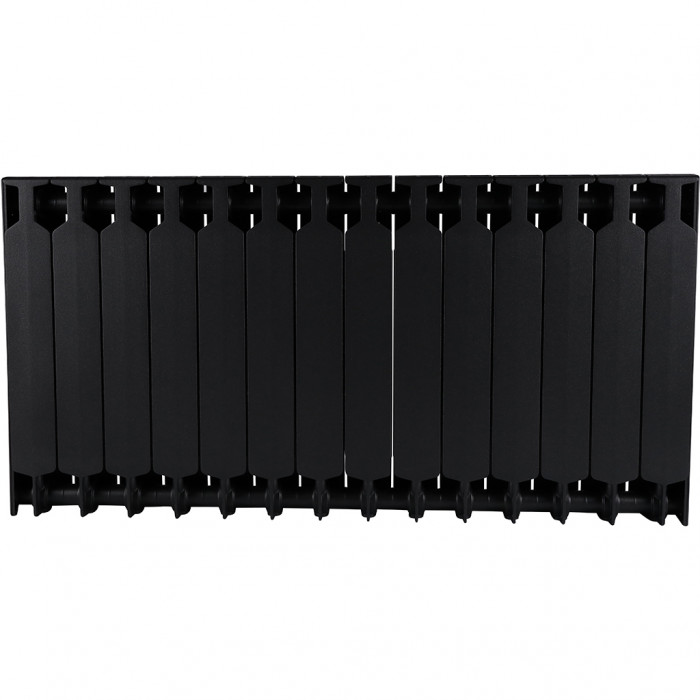 Биметаллический радиатор RIFAR SUPReMO 500, 14 секций, боковое подключение, черный