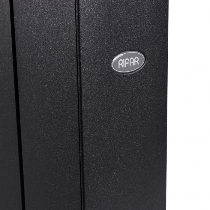 Биметаллический радиатор RIFAR SUPReMO 500, 14 секций, боковое подключение, черный