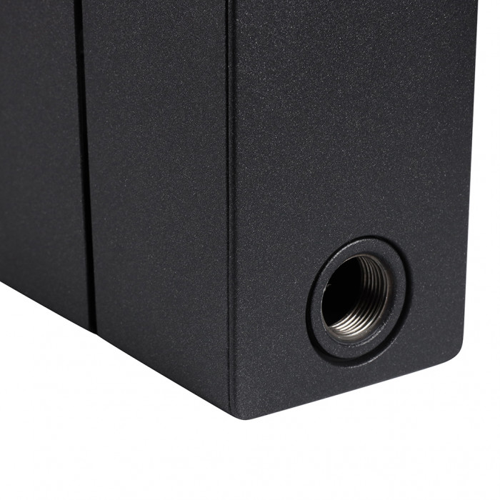 Биметаллический радиатор RIFAR SUPReMO 500, 14 секций, боковое подключение, черный