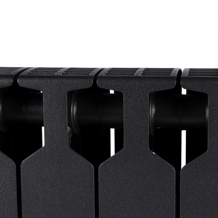 Биметаллический радиатор RIFAR SUPReMO 500, 14 секций, боковое подключение, черный