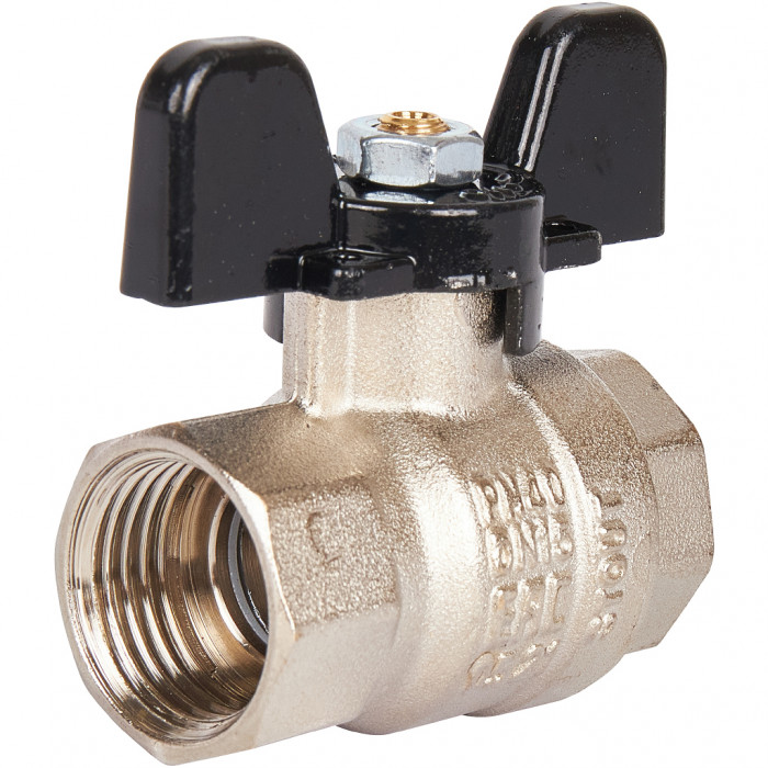 STOUT SVB Кран шаровой стандартнопроходной, ВР/ВР, ручка бабочка 1/2"