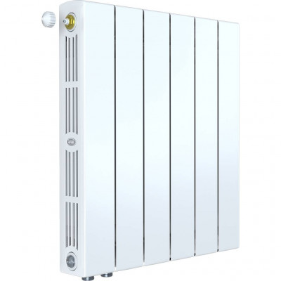Биметаллический радиатор RIFAR SUPReMO VENTIL 500, 6 секций, Нижнее левое подключение, белый