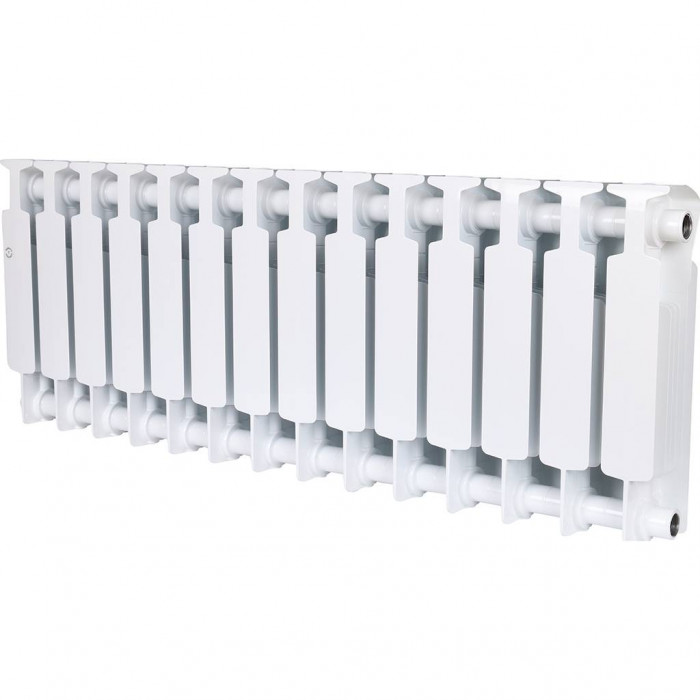 Биметаллический радиатор RIFAR MONOLIT 350, 14 секций, боковое подключение, белый