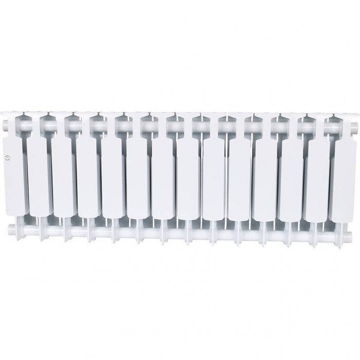 Биметаллический радиатор RIFAR MONOLIT 350, 14 секций, боковое подключение, белый