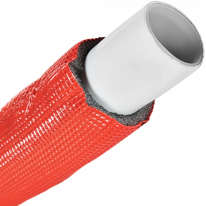 Труба металлопластиковая STOUT в теплоизоляции 32х3,0 (бухта 50 м) (красная)