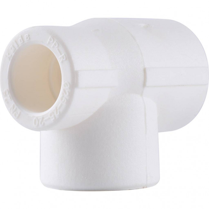 Тройник переходной Kalde 25х25х20 для полипропиленовых труб под сварку (цвет белый)