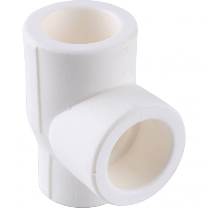 Тройник переходной Kalde 25х25х20 для полипропиленовых труб под сварку (цвет белый)