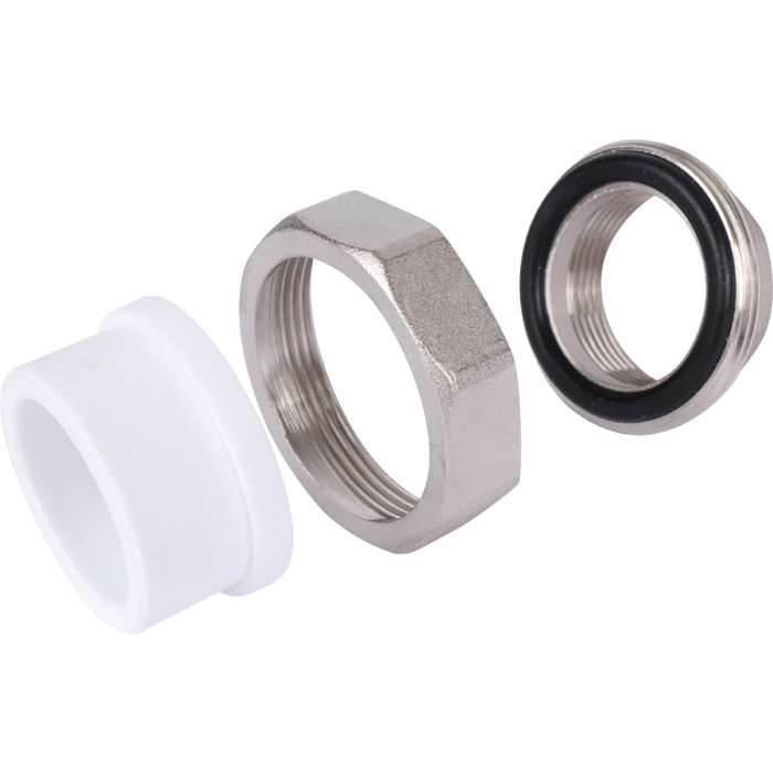 Политэк Политэк White fittings 40х1 1/4 Муфта разъемная с внутренней резьбой для полипропиленовых труб под сварку (цвет белый)