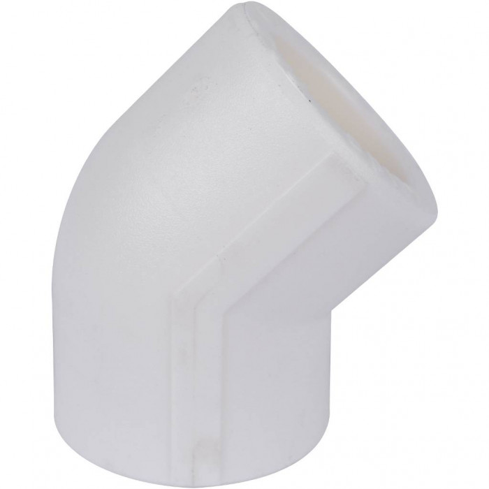 Kalde Kalde Россия d=20 Угольник 45* для полипропиленовых труб под сварку (цвет белый)