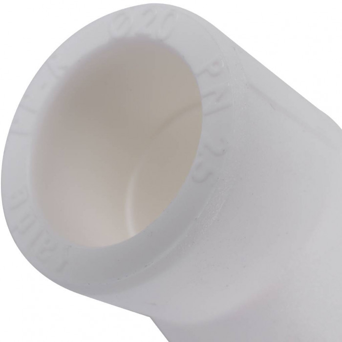 Kalde Kalde Россия d=20 Угольник 45* для полипропиленовых труб под сварку (цвет белый)