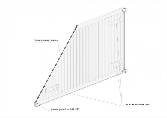 Стальной панельный радиатор AXIS 10 Hygiene 500 x 800 Classic, боковое подключение