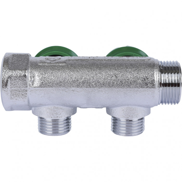 STOUT SMB-6849-341202 STOUT Коллектор регулирующий 3/4", 2 отвода 1/2" плоское уплотнение