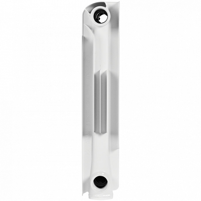 Алюминиевый радиатор STOUT Bravo 350, 4 секций, боковое подключение, белый