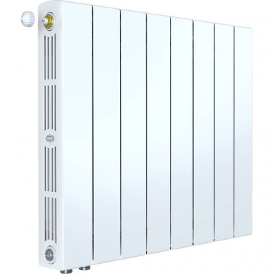 Биметаллический радиатор RIFAR SUPReMO VENTIL 500, 8 секций, Нижнее левое подключение, белый