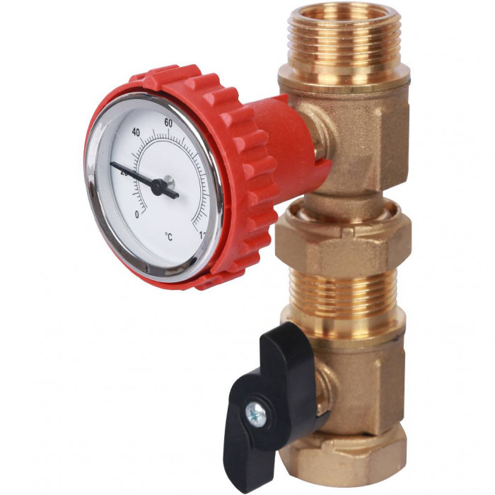 Насосная группа STOUT SDG-0001 с прямым контуром 3/4 без насоса в теплоизоляции