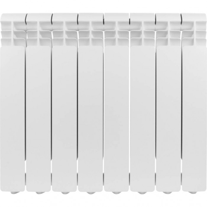 Алюминиевый радиатор Global ISEO 500 500, 8 секций, боковое подключение, белый