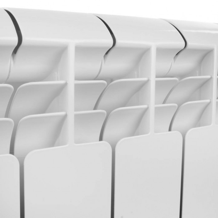 Алюминиевый радиатор Global ISEO 500 500, 8 секций, боковое подключение, белый