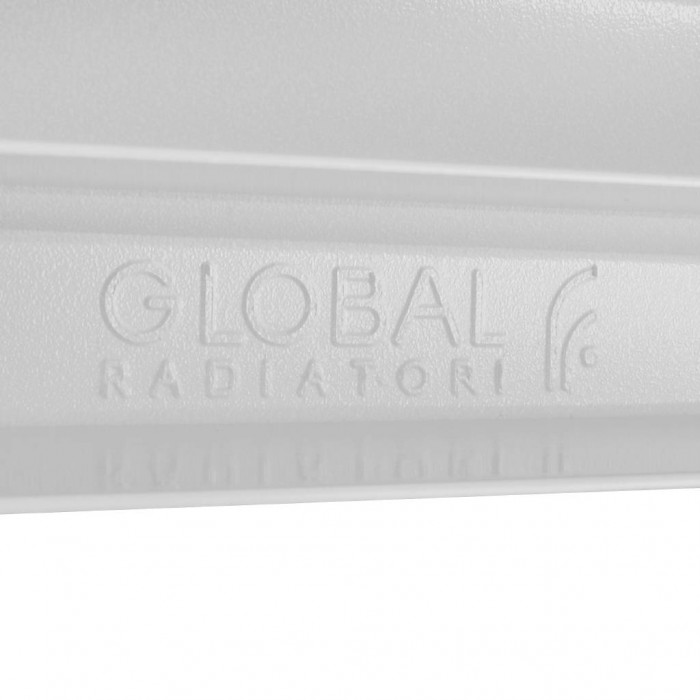 Алюминиевый радиатор Global ISEO 500 500, 8 секций, боковое подключение, белый