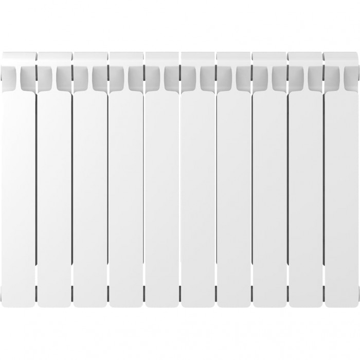 Биметаллический радиатор RIFAR MONOLIT 500, 10 секций, боковое подключение, белый