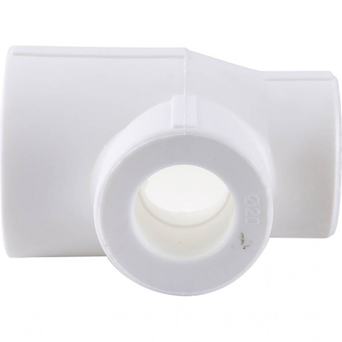 Тройник переходной Kalde 32х20х25 для полипропиленовых труб под сварку (цвет белый)