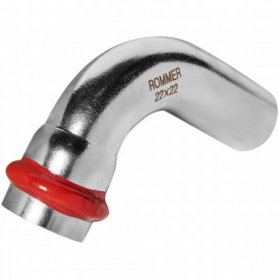 ROMMER RSS-0002-000022 ROMMER Угольник однораструбный 90°-НПр, 22, из нержавеющей стали прессовой