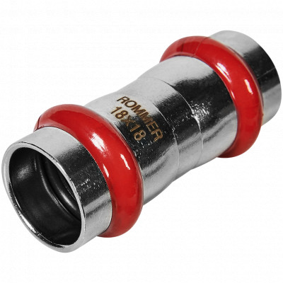 ROMMER RSS-0017-000018 Муфта равнопроходная, 18, из нержавеющей стали прессовой