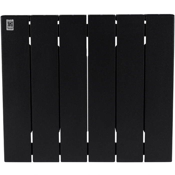 Биметаллический радиатор RIFAR SUPReMO VENTIL 350, 6 секций, нижнее правое подключение, черный