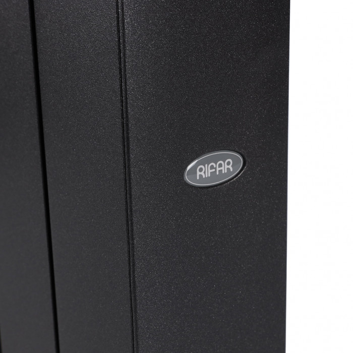 Биметаллический радиатор RIFAR SUPReMO VENTIL 350, 6 секций, нижнее правое подключение, черный