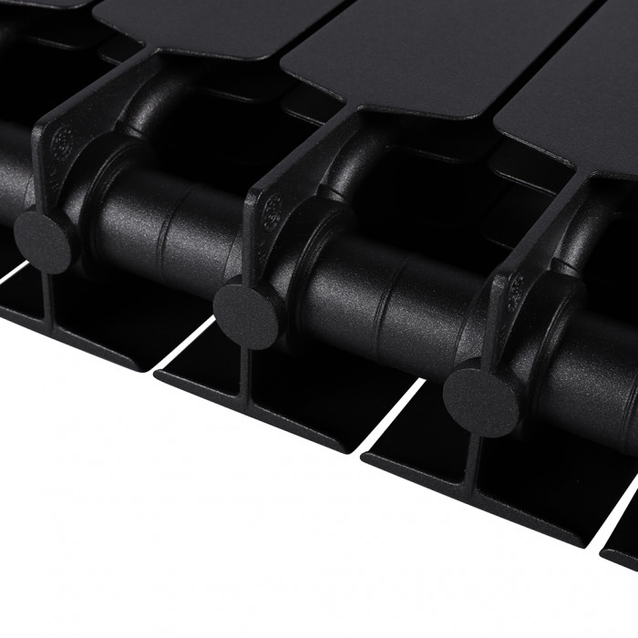 Биметаллический радиатор RIFAR SUPReMO VENTIL 350, 6 секций, нижнее правое подключение, черный