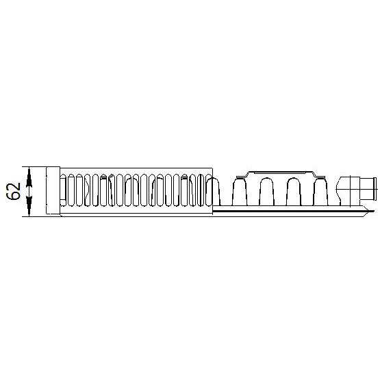 Стальной панельный радиатор AXIS 11х400х400 Classic, боковое подключение