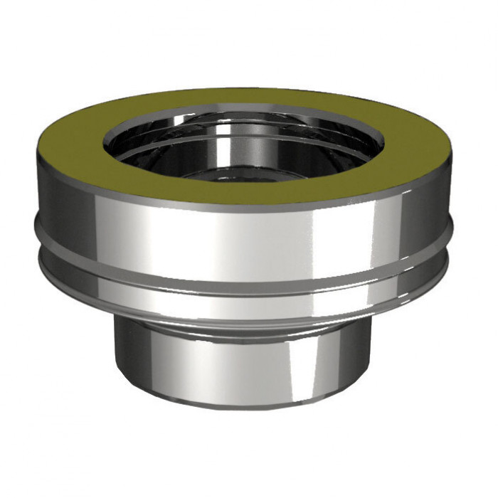 Переходник моно-термо с D150 на D150/350, изоляция 100 мм, AISI 321/304 (Вулкан)