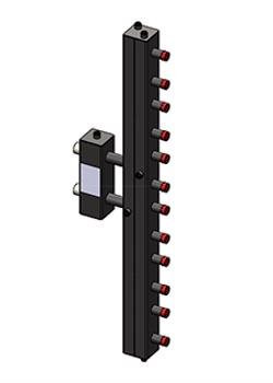 Гидроразделитель Zota с коллектором вертикальный, 6 контуров, до 70 кВт