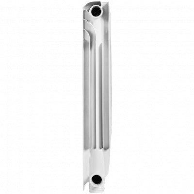 Алюминиевый радиатор ROMMER Profi 500, 12 секций, боковое подключение, белый