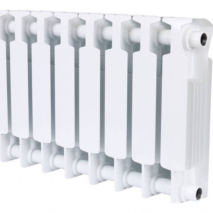 Биметаллический радиатор RIFAR MONOLIT 350, 8 секций, боковое подключение, белый