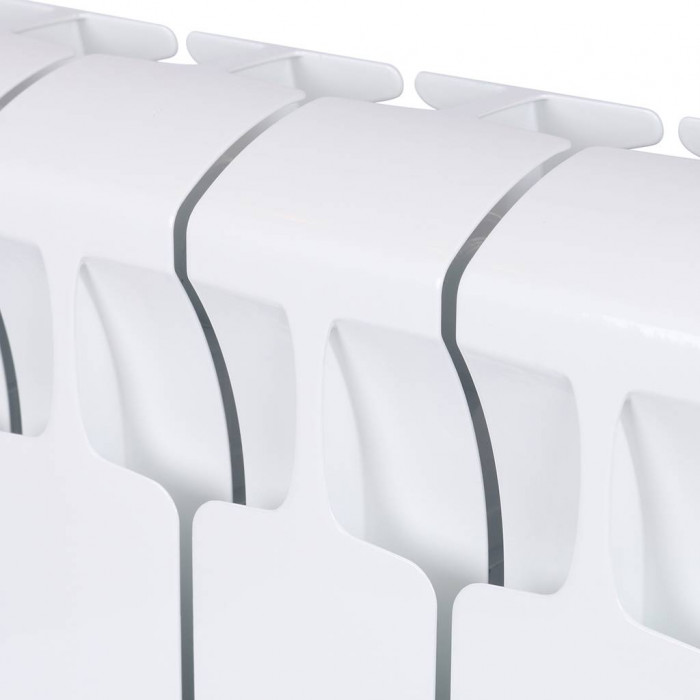 Биметаллический радиатор RIFAR MONOLIT 350, 8 секций, боковое подключение, белый