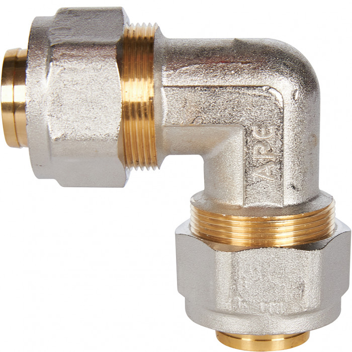 STOUT Угольник 90° 32x32 для металлопластиковых труб винтовой